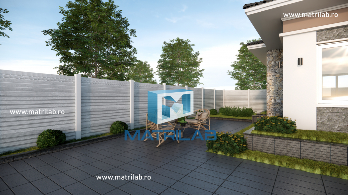 Set matrite gard panou complet cu 4 matrite de gard si 2 stalpi [3]