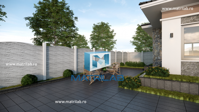 Set matrite gard panou complet cu 4 matrite de gard si 2 stalpi [5]