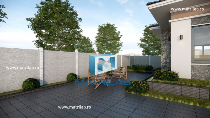 Set matrite gard panou complet cu 4 matrite de gard si 2 stalpi [2]
