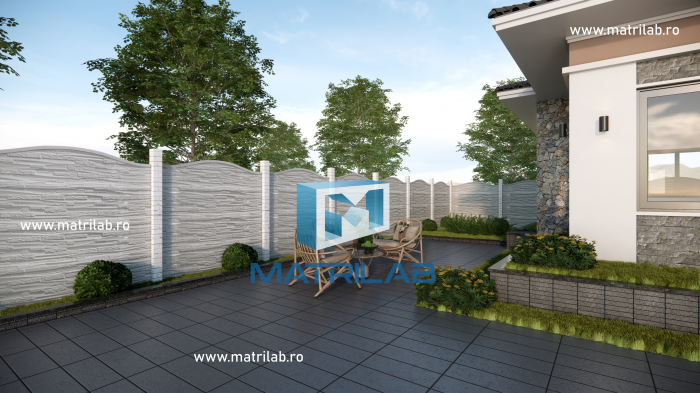Set matrite gard panou complet cu 4 matrite de gard si 2 stalpi [4]