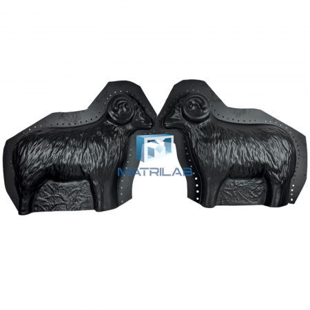 Matrite decoratiuni gradina - Matrita Berbec 85x68 cm  - set 2 bucati fata si spate