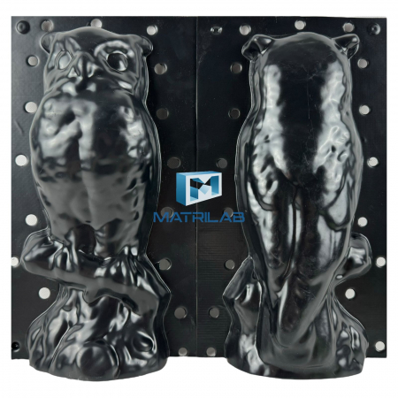 Matrite decoratiuni gradina - Matrita Bufnita 29 cm H - set 2 bucati fata si spate