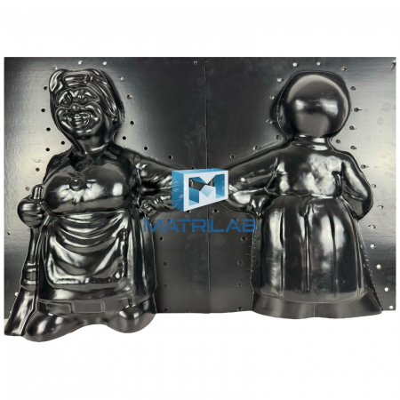 Matrite decoratiuni gradina - Matrita Bunicuta cu matura 56 cm H - set 2 bucati fata si spate