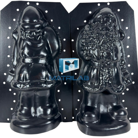 Matrite decoratiuni gradina - Matrita Santa Claus  50 cm H - set 2 bucati fata si spate