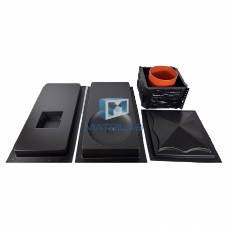 Matrite decoratiuni gradina - Matrita cismea PIATRA - Set 4 piese