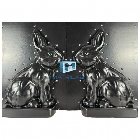 Matrite decoratiuni gradina - Matrita Iepuras 49x25x16 cm - set 2 bucati fata si spate