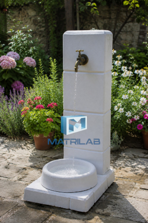 Travertine garden fountain mold [1]