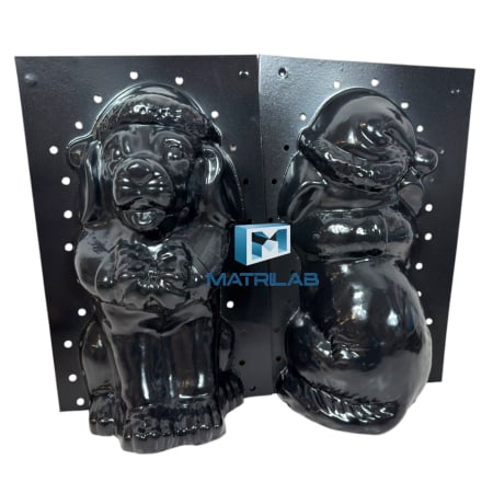 Molds for garden ornaments - Decorative Christmas puppy mold 42 cm H