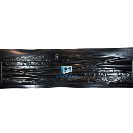 Matrita gard ARCADA 200x50 cm model PIATRA cu VALURI si LEMN [1]