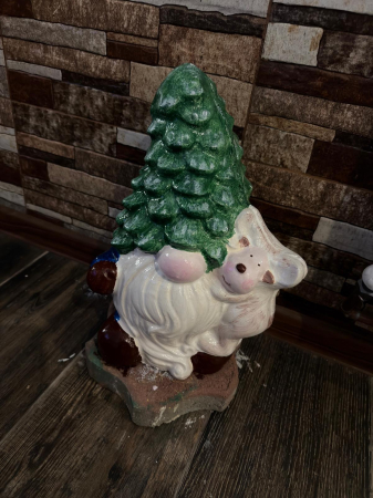 Matrita Gnom brad de Craciun  34 cm H - set 2 bucati fata si spate [1]