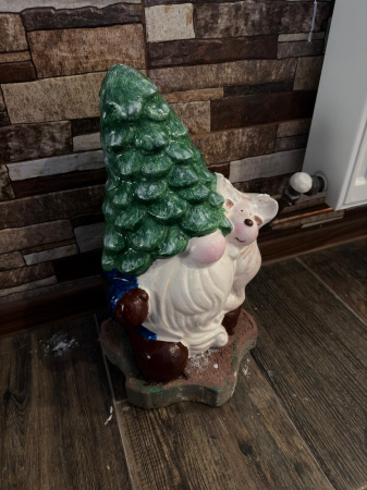 Matrita Gnom brad de Craciun  34 cm H - set 2 bucati fata si spate [6]