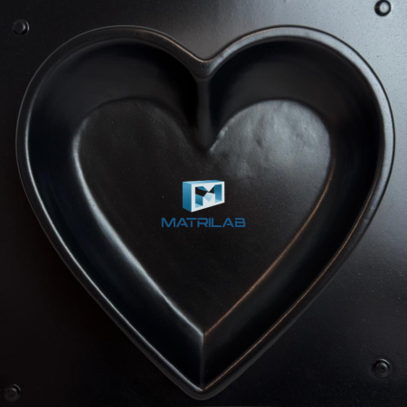 Molds for garden ornaments - Heart mold  24.5x22.5x5 cm