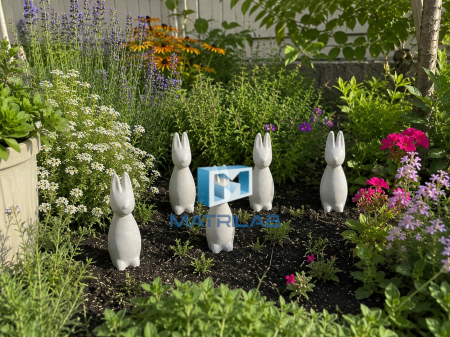 Mini garden bunny mold 25 cm H [3]