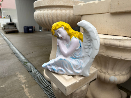 Matrita Ingeras care doarme de dreapta  34 cm H - set 2 bucati fata si spate [1]