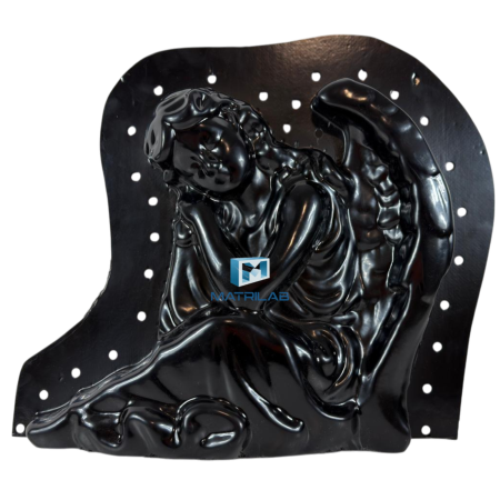 Matrita Ingeras care doarme de dreapta  34 cm H - set 2 bucati fata si spate