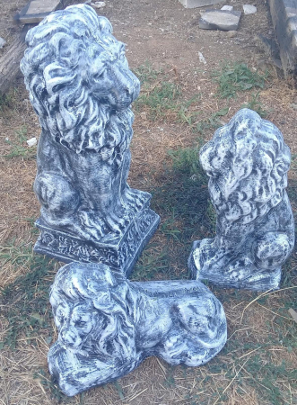 Matrita Leu statueta 60 cm H - set 2 bucati fata si spate [1]