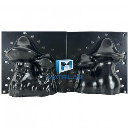 Matrite decoratiuni gradina - Matrita Ciupercute cu chip de om 22 cm H - set 2 bucati fata si spate
