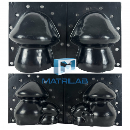 Matrite decoratiuni gradina - Set 2 matrite ciupercute fata si spate 16 cm H