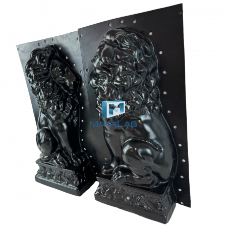 Matrita Leu statueta 60 cm H - set 2 bucati fata si spate [5]
