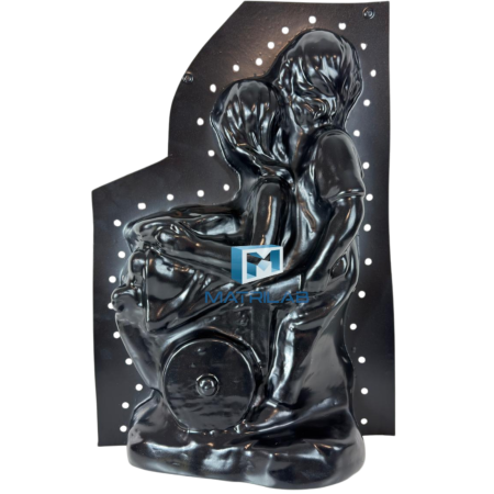 Matrita fata si baiat cu roaba 52.5 cm H [2]