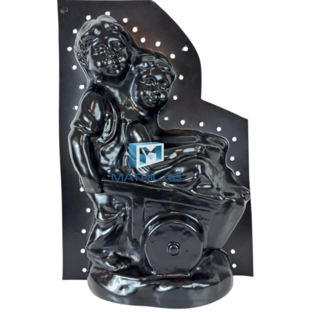 Matrita fata si baiat cu roaba 52.5 cm H [1]