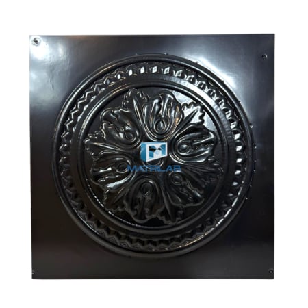 Decorative rosettes and baguette molds - 3D decorative FLORAL rosette mold PD-101 40 cm