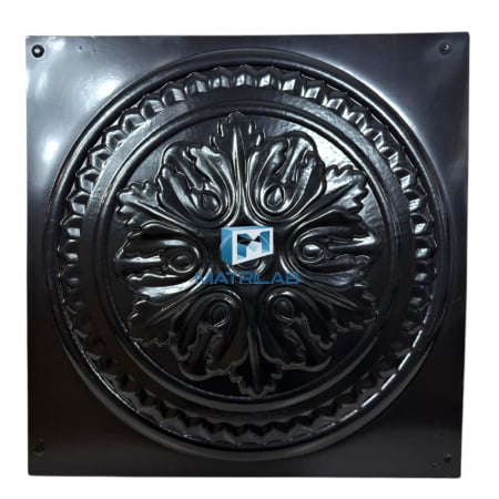 Decorative rosettes and baguette molds - 3D decorative FLORAL rosette mold PD-103 50 cm
