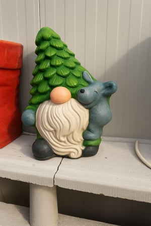 Matrita Gnom brad de Craciun  34 cm H - set 2 bucati fata si spate [3]