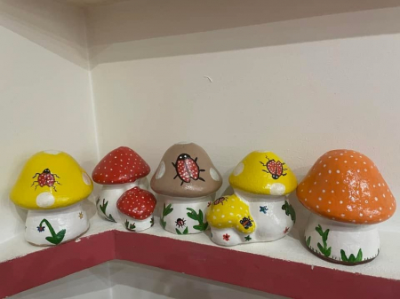 Set 2 matrite ciupercute fata si spate 16 cm H [3]