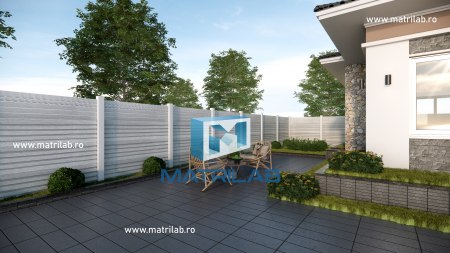 Set matrite gard panou complet cu 4 matrite de gard si 2 stalpi [2]