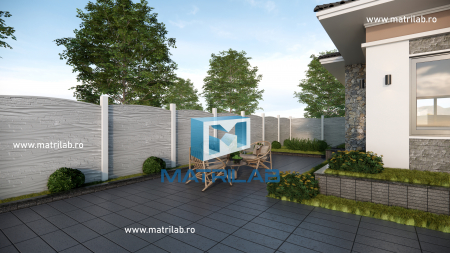 Set matrite gard panou complet cu 4 matrite de gard si 2 stalpi [3]