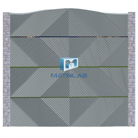 Set matrite gard - Set matrite gard panou complet cu 4 matrite de gard si 2 stalpi