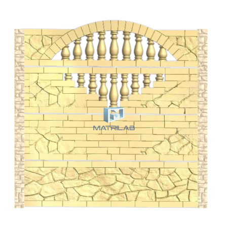 Set matrite gard - Set matrite gard panou complet cu 4 matrite de gard si 2 stalpi - SANDSTONE 1+2+3+4