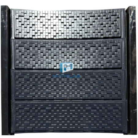 Set matrite gard - Set matrite gard panou complet cu 4 matrite de gard si 2 stalpi - SQUARES 200x50 cm