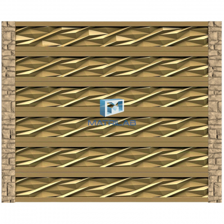 Set matrite gard - Set matrite gard panou complet cu 6 matrite de gard si 2 stalpi - DIAMANT 6